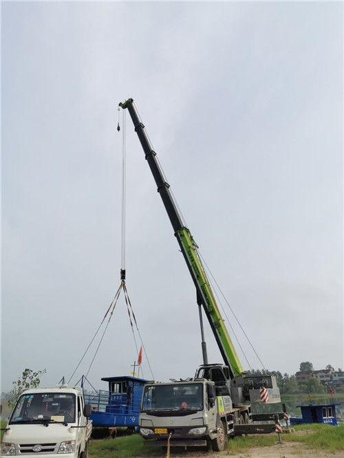 景泰县桥梁建设吊装案例